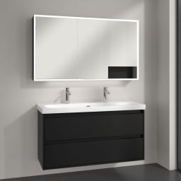 Villeroy & Boch My View+ szafka 130x16,8x75 cm z lustrem Volcano Black A48113VL