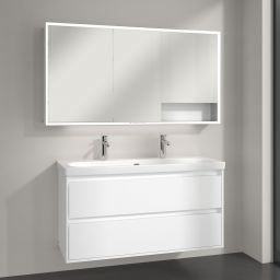 Villeroy & Boch My View+ szafka 140x16,8x75 cm z lustrem Brilliant White A48114VE