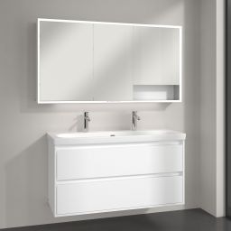 Villeroy & Boch My View+ szafka 140x16,8x75 cm z lustrem Pure White A48114VF