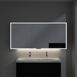 Villeroy & Boch My View+ szafka 160x16,8x75 cm z lustrem Volcano Black A48116VL