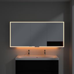 Villeroy & Boch My View+ szafka 160x16,8x75 cm z lustrem Volcano Black A48116VL