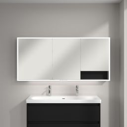 Villeroy & Boch My View+ szafka 160x16,8x75 cm z lustrem Volcano Black A48116VL