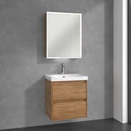 Villeroy & Boch My View+ szafka 60x16,8x75 cm z lustrem Oak Kansas A4816LRH