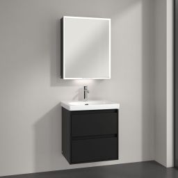 Villeroy & Boch My View+ szafka 60x16,8x75 cm z lustrem Volcano Black A4816LVL