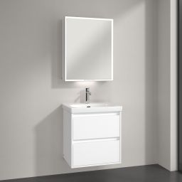 Villeroy & Boch My View+ szafka 60x16,8x75 cm z lustrem Pure White A4816RVF