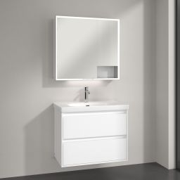 Villeroy & Boch My View+ szafka 80x16,8x75 cm z lustrem Brilliant White A48180VE