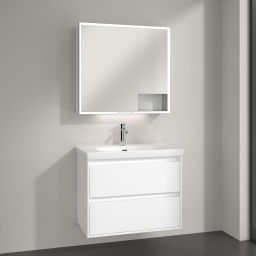 Villeroy & Boch My View+ szafka 80x16,8x75 cm z lustrem Pure White A48180VF