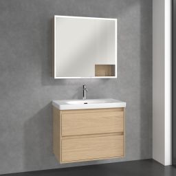 Villeroy & Boch My View+ szafka 80x16,8x75 cm z lustrem Nordic Oak A48180VJ