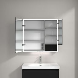 Villeroy & Boch My View+ szafka 80x16,8x75 cm z lustrem Volcano Black A48180VL