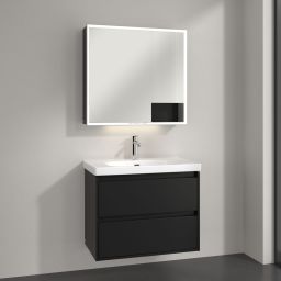 Villeroy & Boch My View+ szafka 80x16,8x75 cm z lustrem Volcano Black A48180VL