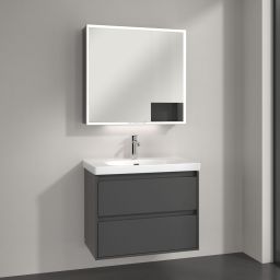 Villeroy & Boch My View+ szafka 80x16,8x75 cm z lustrem Graphite A48180VR