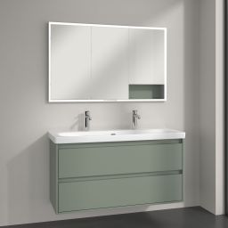 Villeroy & Boch szafka 120x16,8x75 cm z lustrem  Soft Green A48212AF