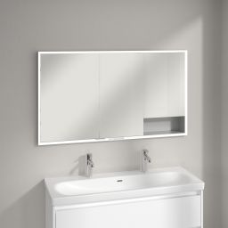 Villeroy & Boch My View+ szafka 130x16,8x75 cm z lustrem do zabudowy aluminium A4821300