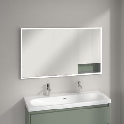 Villeroy & Boch My View+ szafka 130x16,8x75 cm z lustrem do zabudowy Soft Green A48213AF