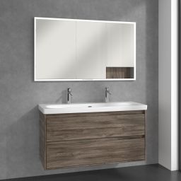 Villeroy & Boch My View+ szafka 130x16,8x75 cm z lustrem do zabudowy Stone Oak A48213RK