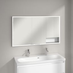 Villeroy & Boch My View+ szafka 130x16,8x75 cm z lustrem do zabudowy Pure White A48213VF