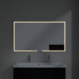 Villeroy & Boch My View+ szafka 130x16,8x75 cm z lustrem do zabudowy Volcano Black A48213VL