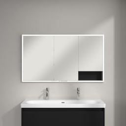 Villeroy & Boch My View+ szafka 130x16,8x75 cm z lustrem do zabudowy Volcano Black A48213VL