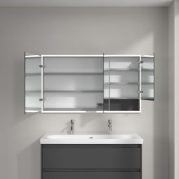 Villeroy & Boch My View+ szafka 130x16,8x75 cm z lustrem do zabudowy Graphite A48213VR