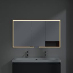 Villeroy & Boch My View+ szafka 130x16,8x75 cm z lustrem do zabudowy Graphite A48213VR