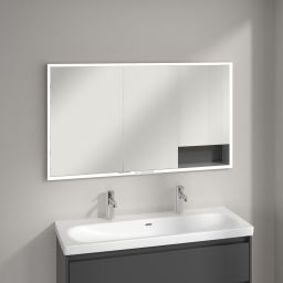 Villeroy & Boch My View+ szafka 130x16,8x75 cm z lustrem do zabudowy Graphite A48213VR