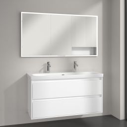 Villeroy & Boch My View+ szafka 140x16,8x75 cm z lustrem do zabudowy Brilliant White A48214VE