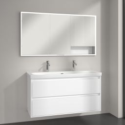 Villeroy & Boch My View+ szafka 140x16,8x75 cm z lustrem do zabudowy Pure White A48214VF