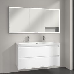 Villeroy & Boch My View+ szafka 160x16,8x75 cm z lustrem do zabudowy aluminium A4821600