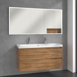 Villeroy & Boch My View+ szafka 160x16,8x75 cm z lustrem do zabudowy Oak Kansas A48216RH