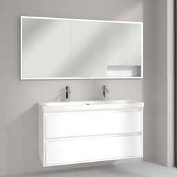 Villeroy & Boch My View+ szafka 160x16,8x75 cm z lustrem do zabudowy Brilliant White A48216VE