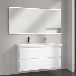Villeroy & Boch My View+ szafka 160x16,8x75 cm z lustrem do zabudowy Pure White A48216VF