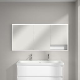Villeroy & Boch My View+ szafka 160x16,8x75 cm z lustrem do zabudowy Pure White A48216VF