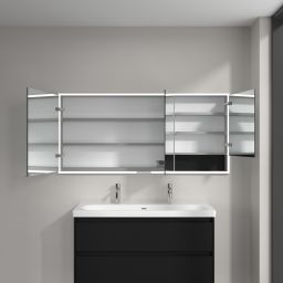 Villeroy & Boch My View+ szafka 160x16,8x75 cm z lustrem do zabudowy Volcano Black A48216VL