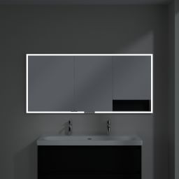 Villeroy & Boch My View+ szafka 160x16,8x75 cm z lustrem do zabudowy Volcano Black A48216VL