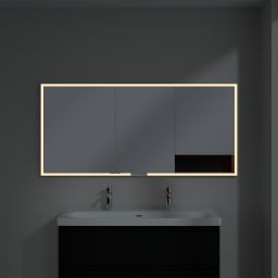 Villeroy & Boch My View+ szafka 160x16,8x75 cm z lustrem do zabudowy Volcano Black A48216VL