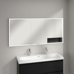 Villeroy & Boch My View+ szafka 160x16,8x75 cm z lustrem do zabudowy Volcano Black A48216VL