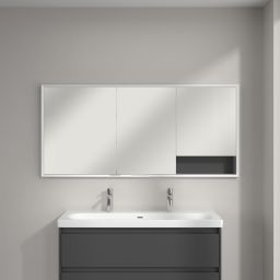 Villeroy & Boch My View+ szafka 160x16,8x75 cm z lustrem do zabudowy Graphite A48216VR