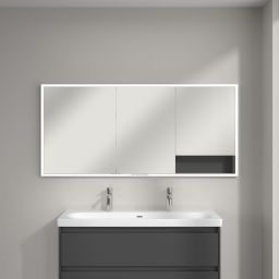 Villeroy & Boch My View+ szafka 160x16,8x75 cm z lustrem do zabudowy Graphite A48216VR