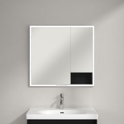 Villeroy & Boch My View+ szafka 80x16,8x75 cm z lustrem volcano black A48280VL