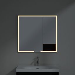 Villeroy & Boch My View+ szafka 80x16,8x75 cm z lustrem volcano black A48280VL