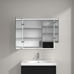 Villeroy & Boch My View+ szafka 80x16,8x75 cm z lustrem volcano black A48280VL