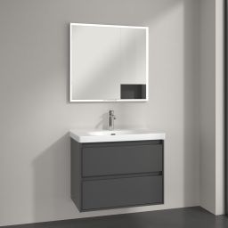 Villeroy & Boch My View+ szafka 80x16,8x75 cm z lustrem grafitowa A48280VR