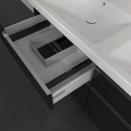 Villeroy & Boch Subway 2.0 szafka 128,7x44,9x59 cm podumywalkowa wisząca Volcano Black A91710VL