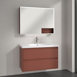 Villeroy & Boch My View+ szafka 100x16,8x75 cm z lustrem Wine Red B48110AH