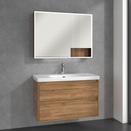 Villeroy & Boch My View+ szafka 100x16,8x75 cm z lustrem Oak Kansas B48110RH