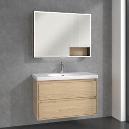 Villeroy & Boch My View+ szafka 100x16,8x75 cm z lustrem Nordic Oak B48110VJ