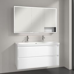 Villeroy & Boch My View+ szafka 130x16,8x75 cm z lustrem Pure White B48113VF