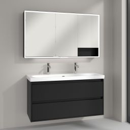 Villeroy & Boch My View+ szafka 130x16,8x75 cm z lustrem Volcano Black B48113VL