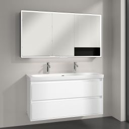 Villeroy & Boch My View+ szafka 140x16,8x75 cm z lustrem aluminium/czarny B4811400