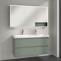 Villeroy & Boch My View+ szafka 140x16,8x75 cm z lustrem Soft Green/czarny B48114AF